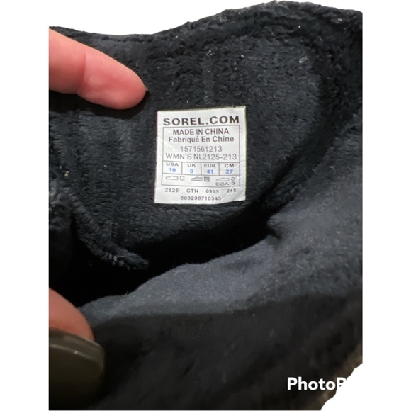 Women’s SOREL winter Fancy Lace II boots waterproof rubber suede 9 lined NL2125 - Picture 5 of 5